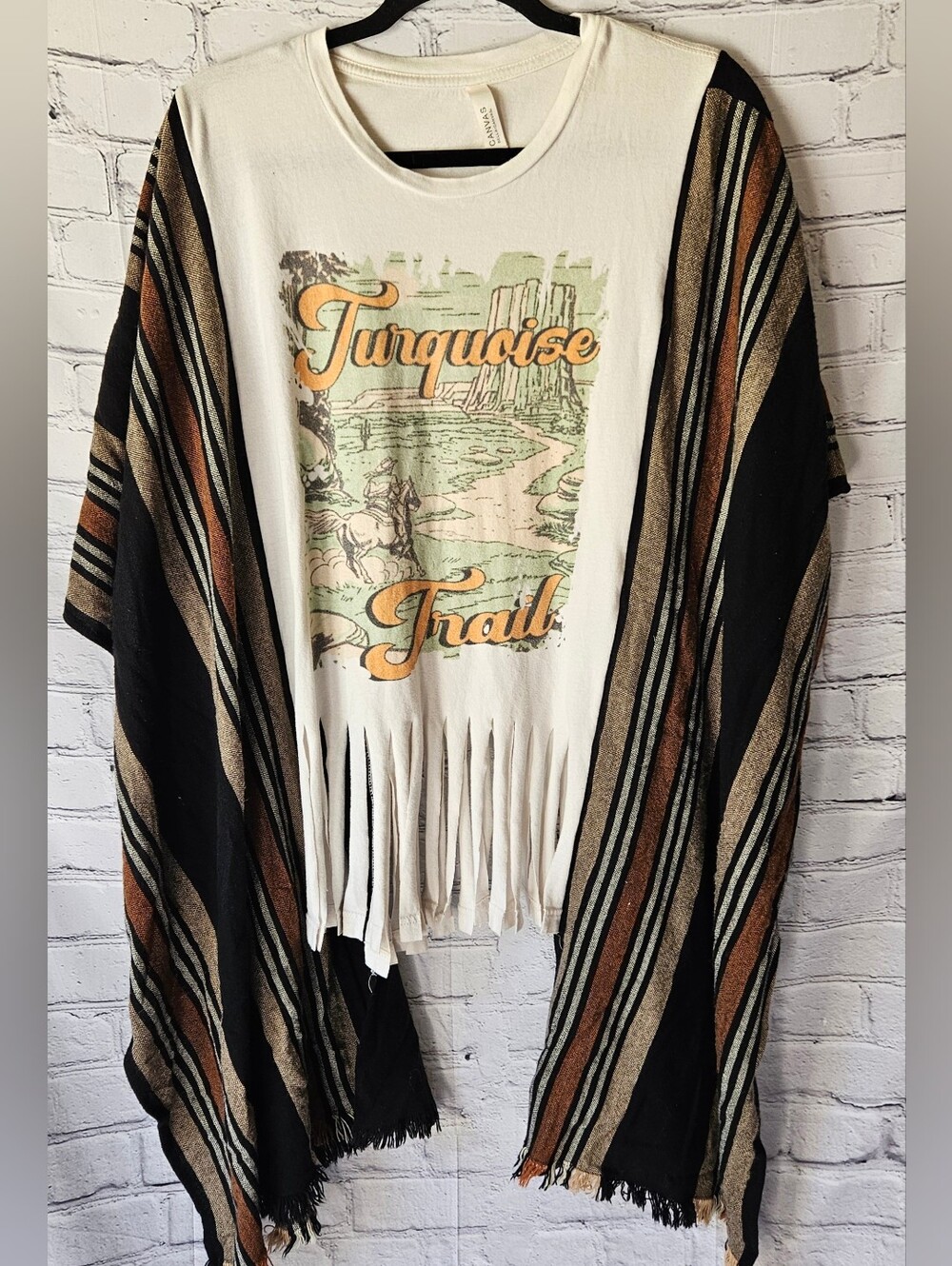UPCYCLED Western Poncho Top One Size